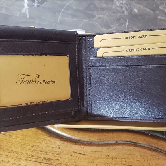 Brown Vegan leather croc design embossed - Picture 2 of 7